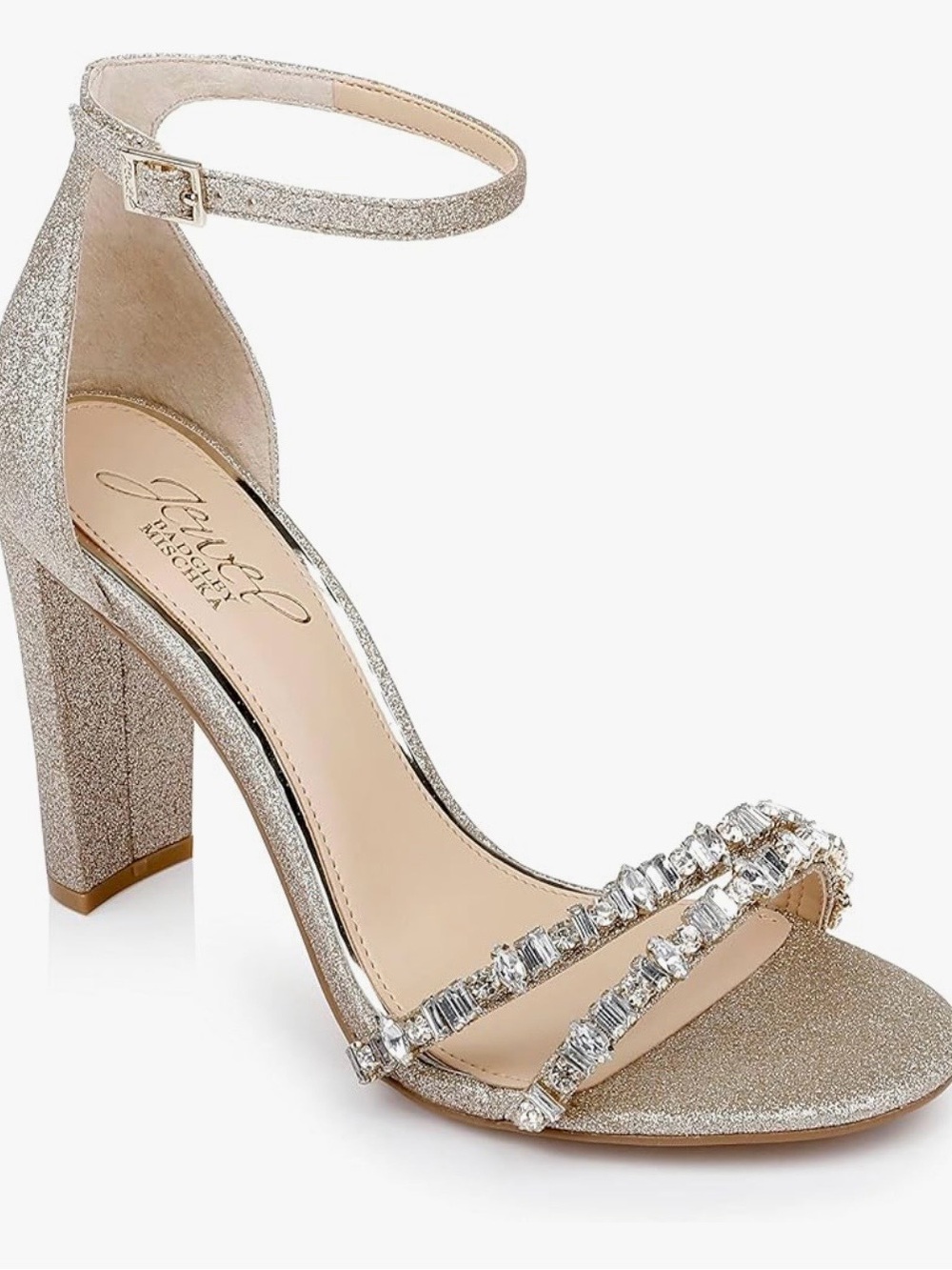 Jewel Badgley Mischka Alia Jewel Embellished Sandals size 6.5